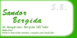 sandor bergida business card